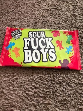 Current Mood 'Sour F**k Boys' Lime & Red Crossbody Bag